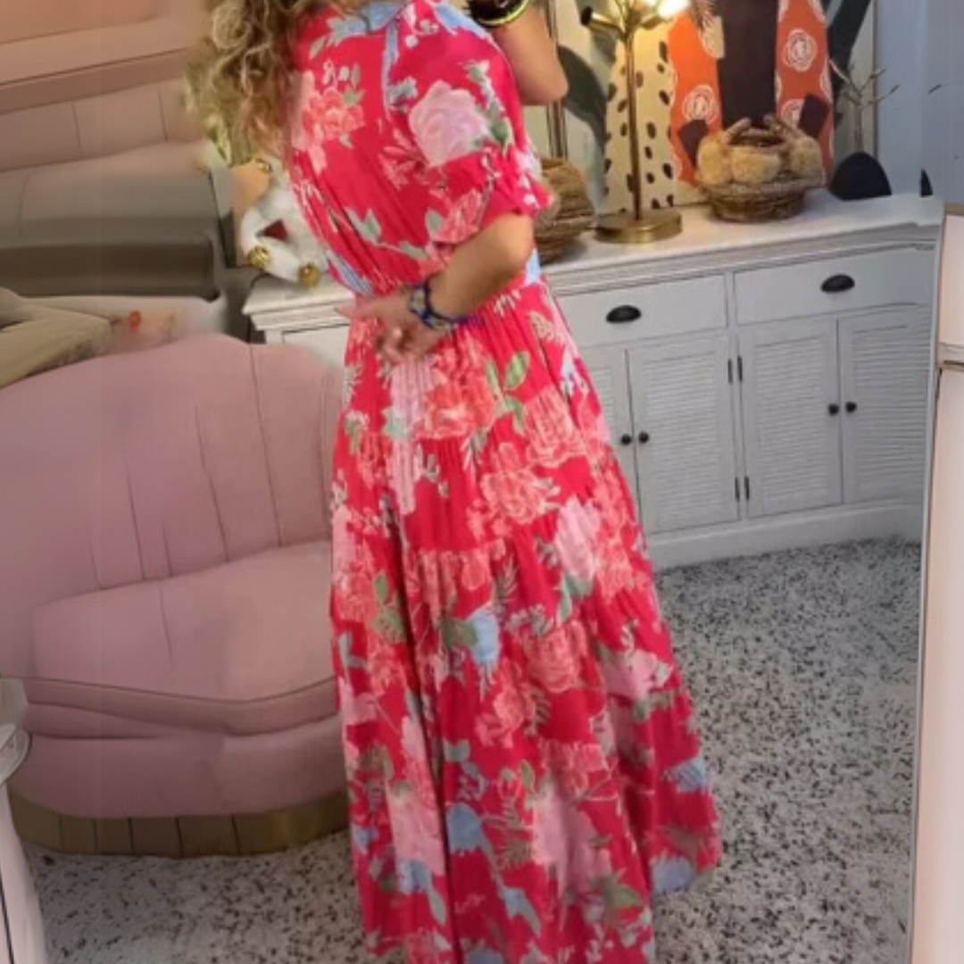 Florencia - Vestido largo con estampado floral