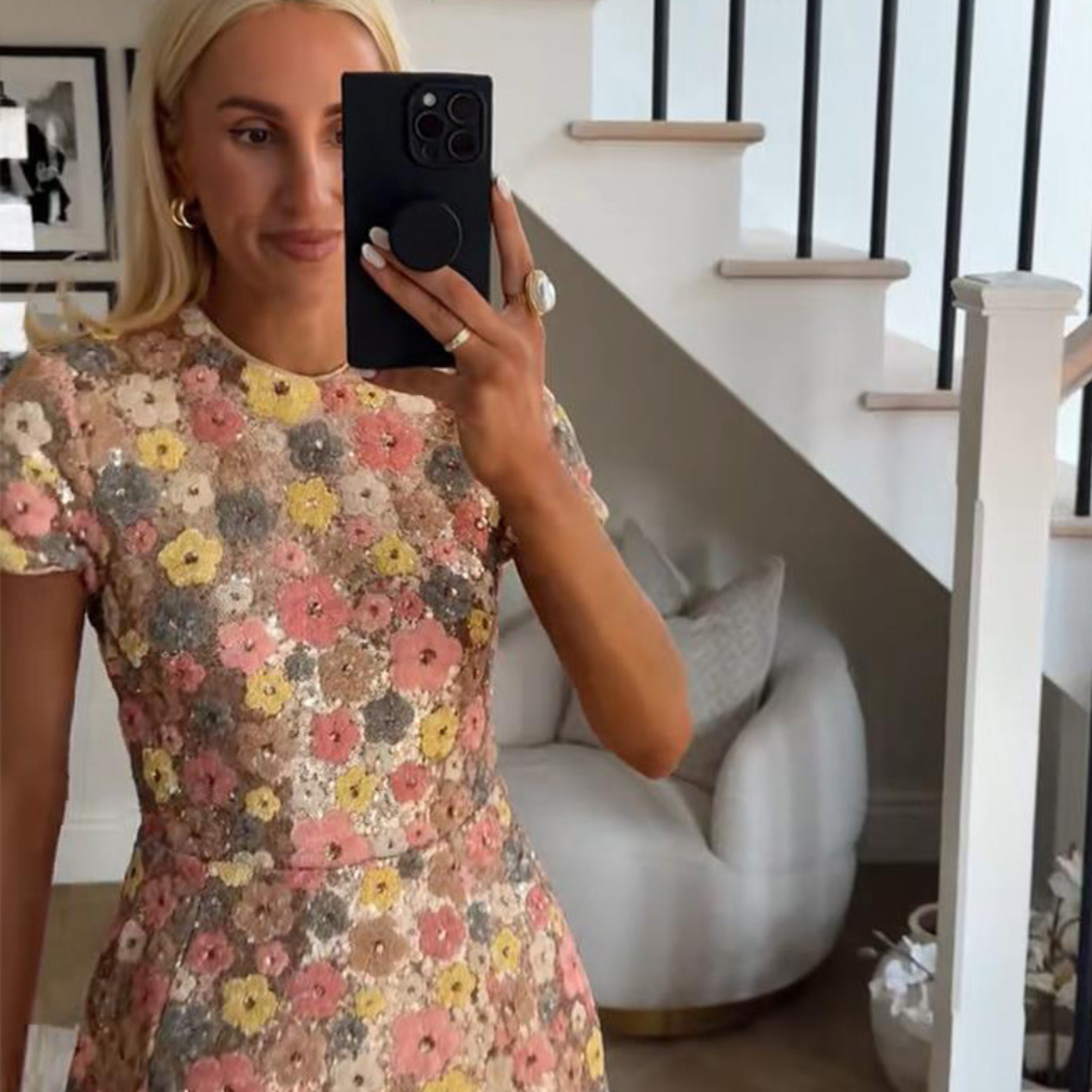 Amelia -Vestido con bordado floral