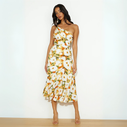Viviana - Elegante vestido con hombros caídos