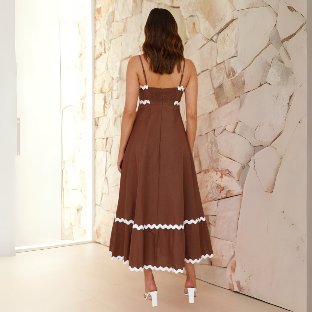 Daniela - Vestido largo con tirantes finos