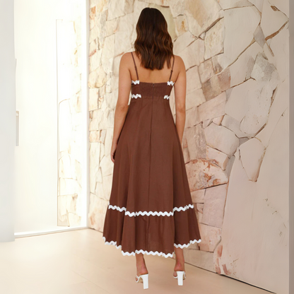 Daniela - Vestido largo con tirantes finos