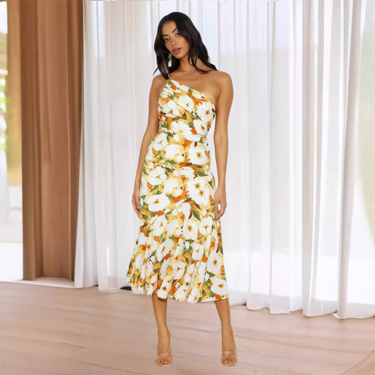 Viviana - Elegante vestido con hombros caídos