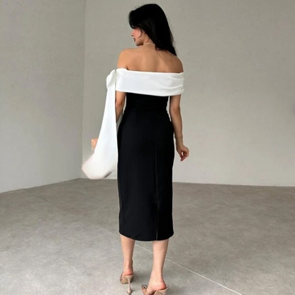 Victoria - Vestido sin tirantes con lazo