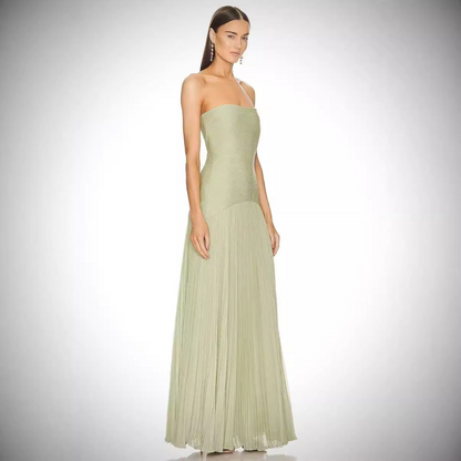 Trinidad - Elegante vestido largo plisado