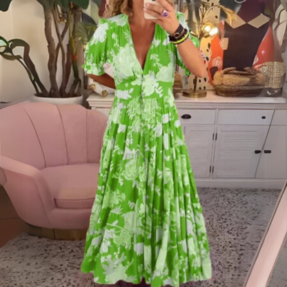Florencia - Vestido largo con estampado floral