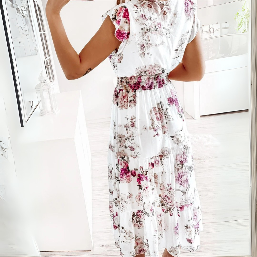 Aitana - Vestido de manga corta de gasa