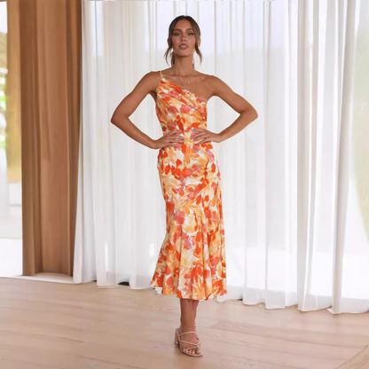 Viviana - Elegante vestido con hombros caídos