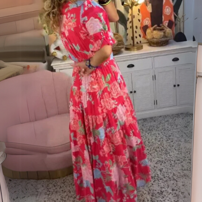 Florencia - Vestido largo con estampado floral