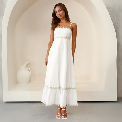 Daniela - Vestido largo con tirantes finos