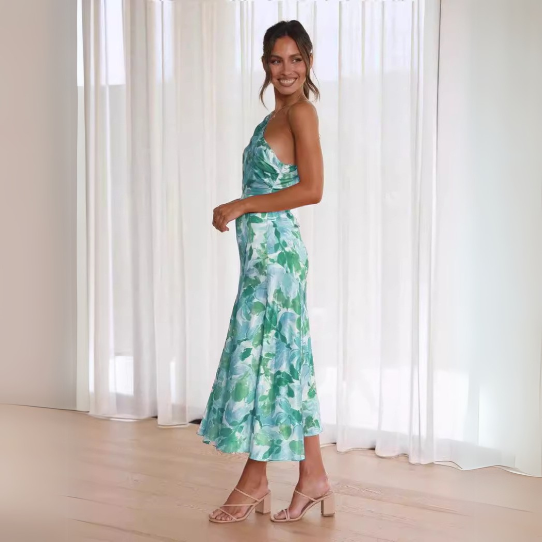 Viviana - Elegante vestido con hombros caídos