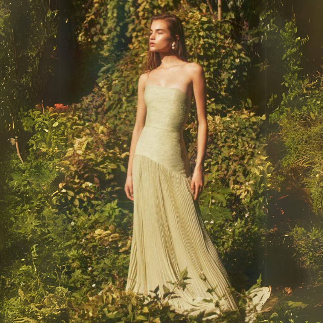 Trinidad - Elegante vestido largo plisado
