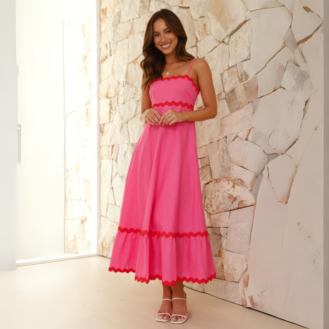 Daniela - Vestido largo con tirantes finos