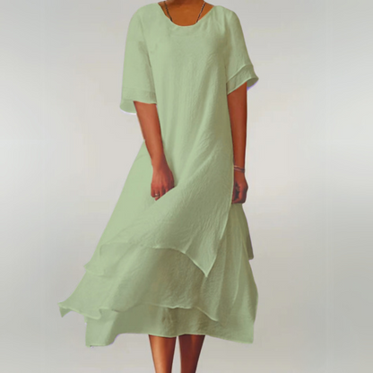 Marina - Elegante vestido largo de algodón