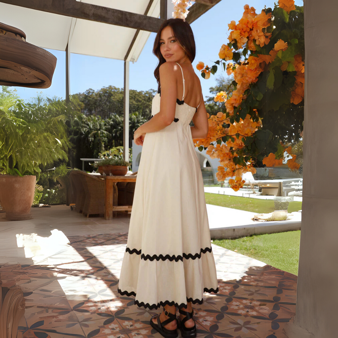 Daniela - Vestido largo con tirantes finos