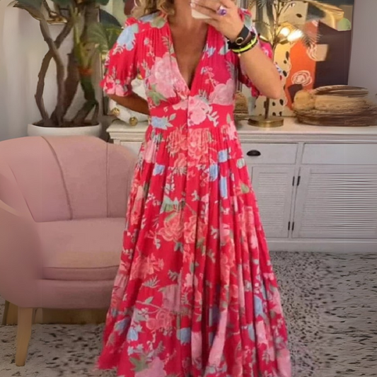 Florencia - Vestido largo con estampado floral